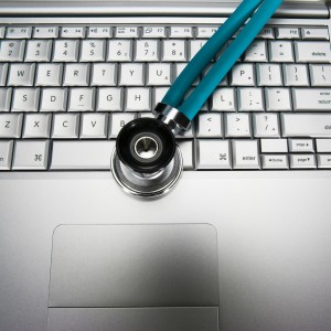 Laptop and Stethoscope