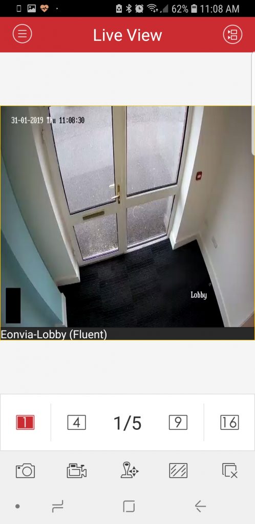 Security camera picture from android app